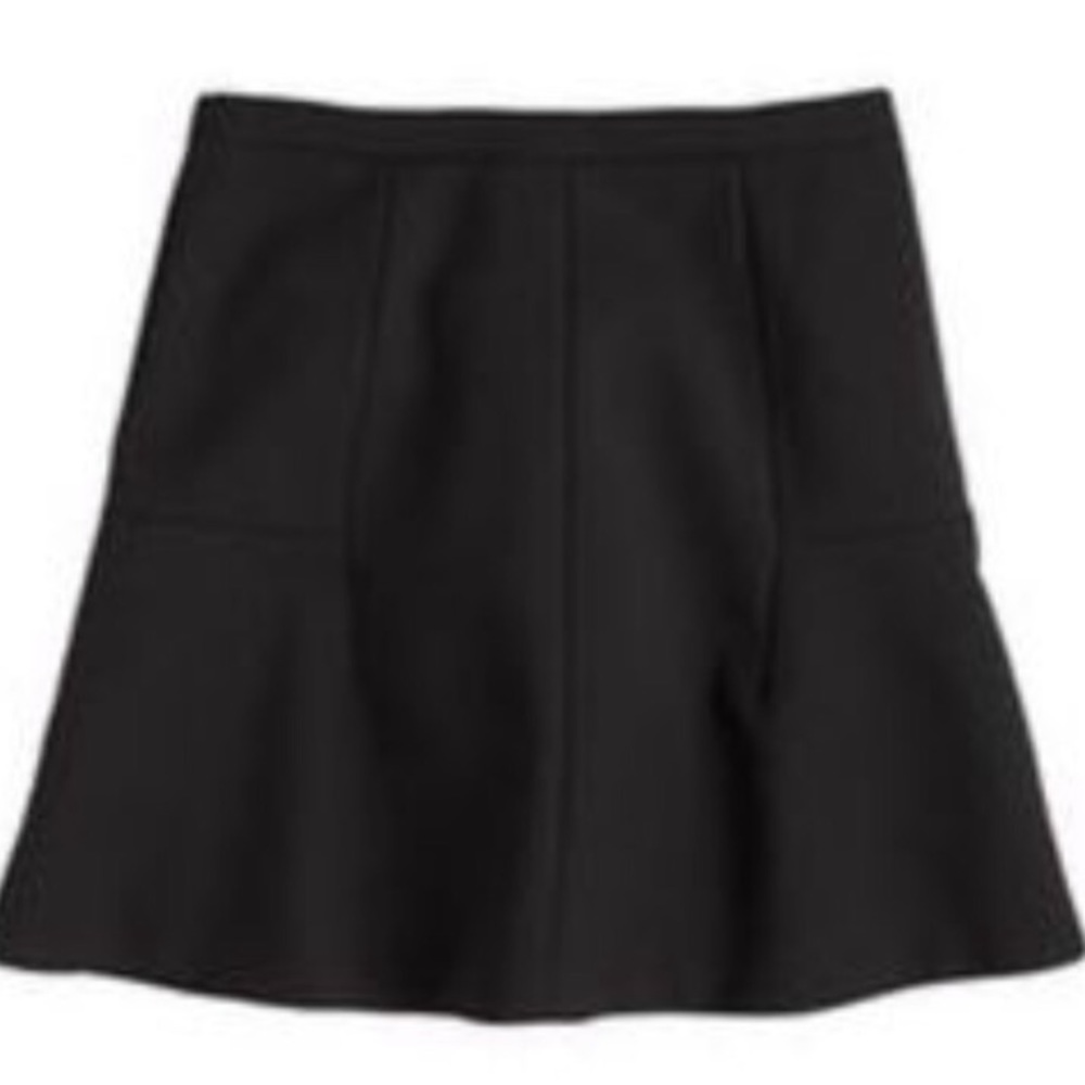 I crew fluted skirt size 8 black